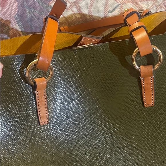 🦆 Dooney & Bourke Olive Green Shoulder Bag - Picture 3 of 16